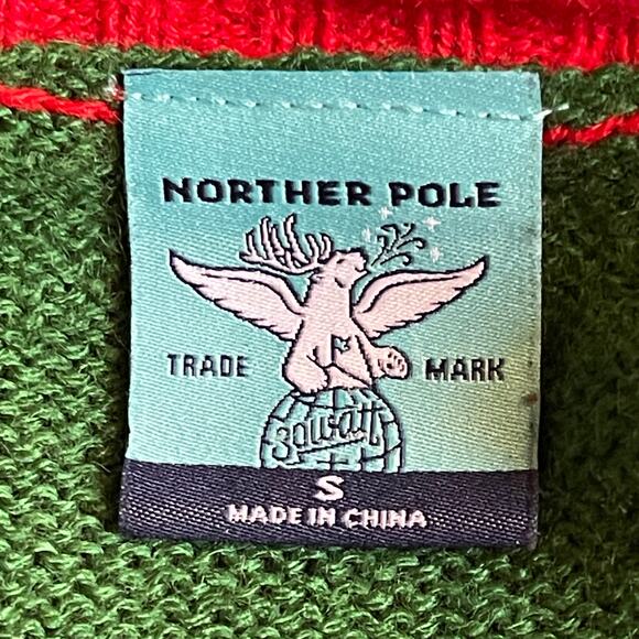 Norther Pole SUB PAR GIFT GIVER Ugly Christmas Sweater Size Small - Picture 3 of 4